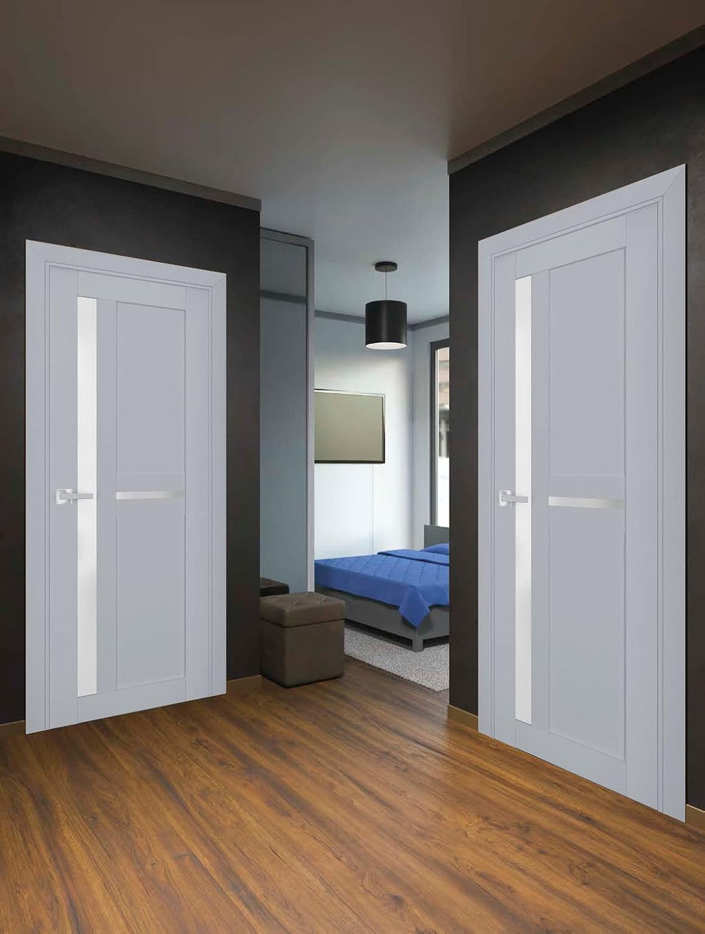 42x84 Grey Frosted Door Slab