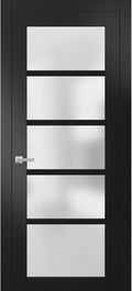 36x80 Black Frosted French Door