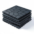 44‑Pack Dark Grey Pebble Interlocking Deck Tiles