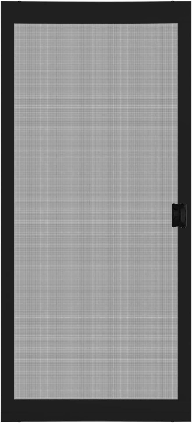 36x80 Black Steel Sliding Screen Door Kit