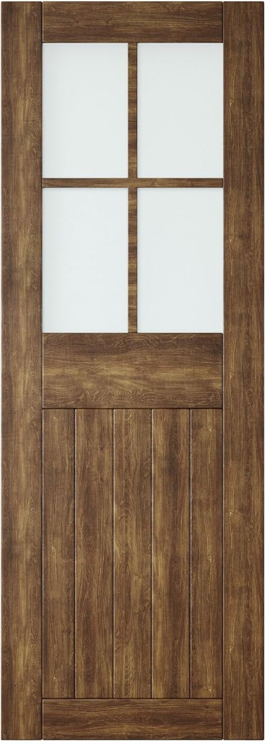 26x84 Half Frosted Glass Barn Door