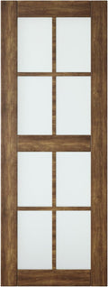 Dark Walnut 26x80 Frosted Glass Barn Door