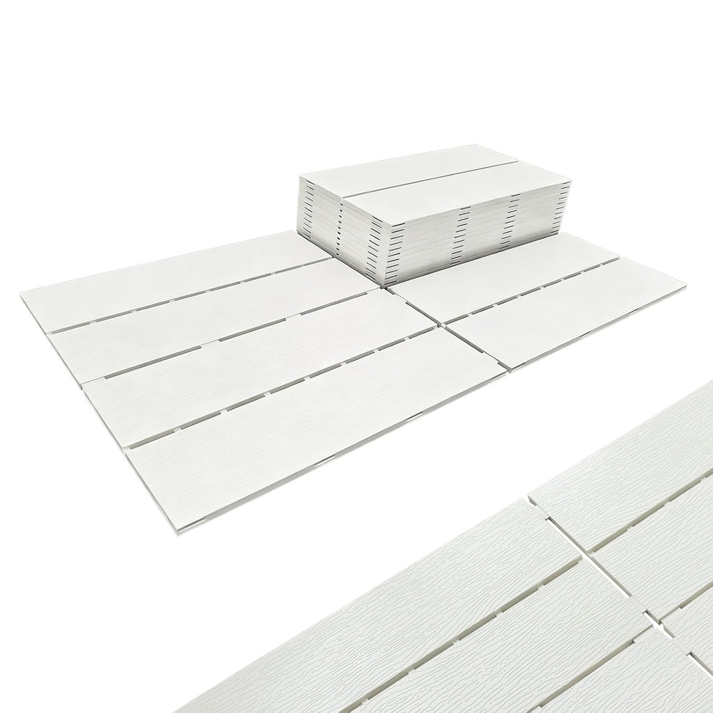 13 Sq Ft Wood‑Look Interlocking Deck Tiles