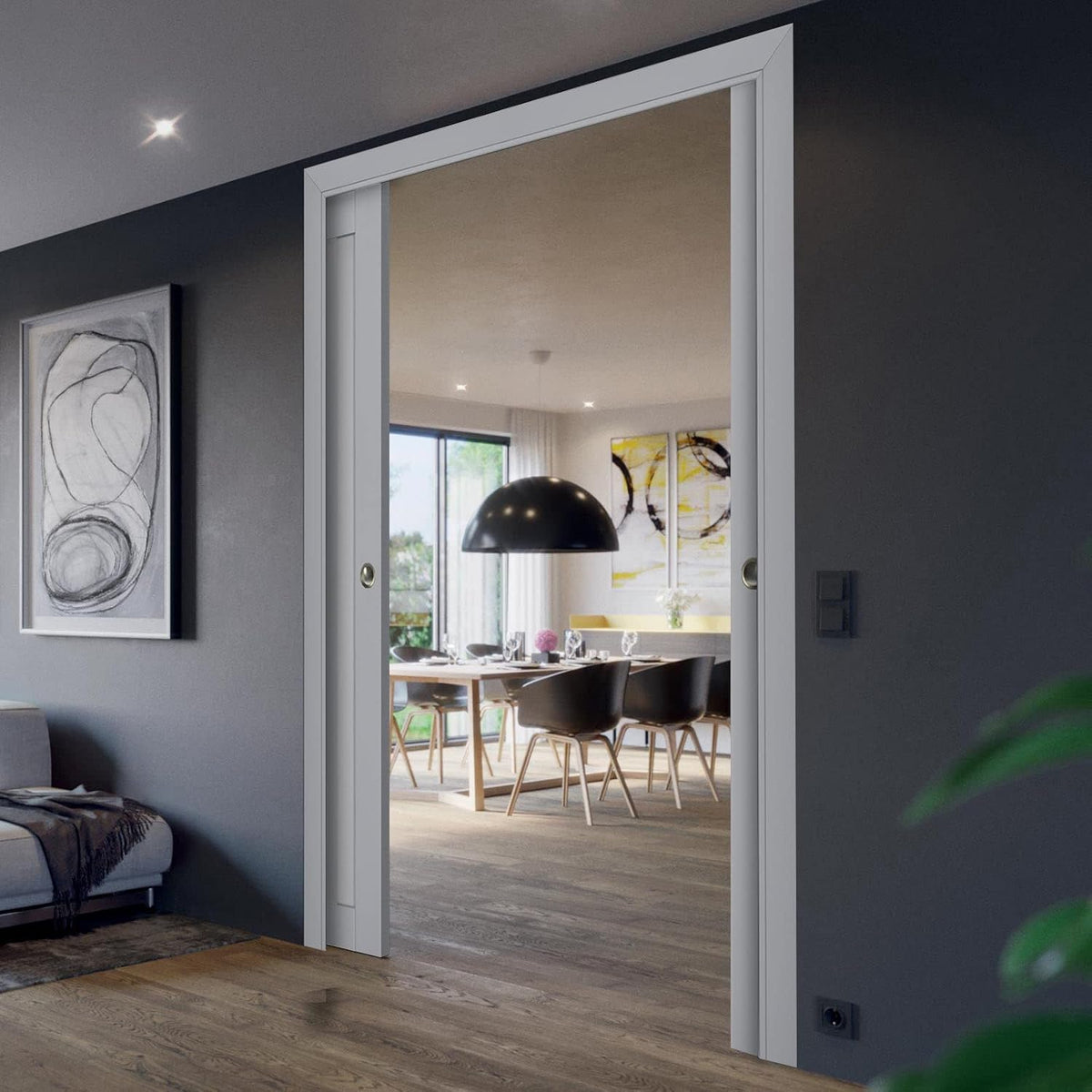 42x84 Grey Frosted Door Slab