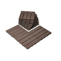 10‑Pack Dark Brown Interlocking Deck Tiles