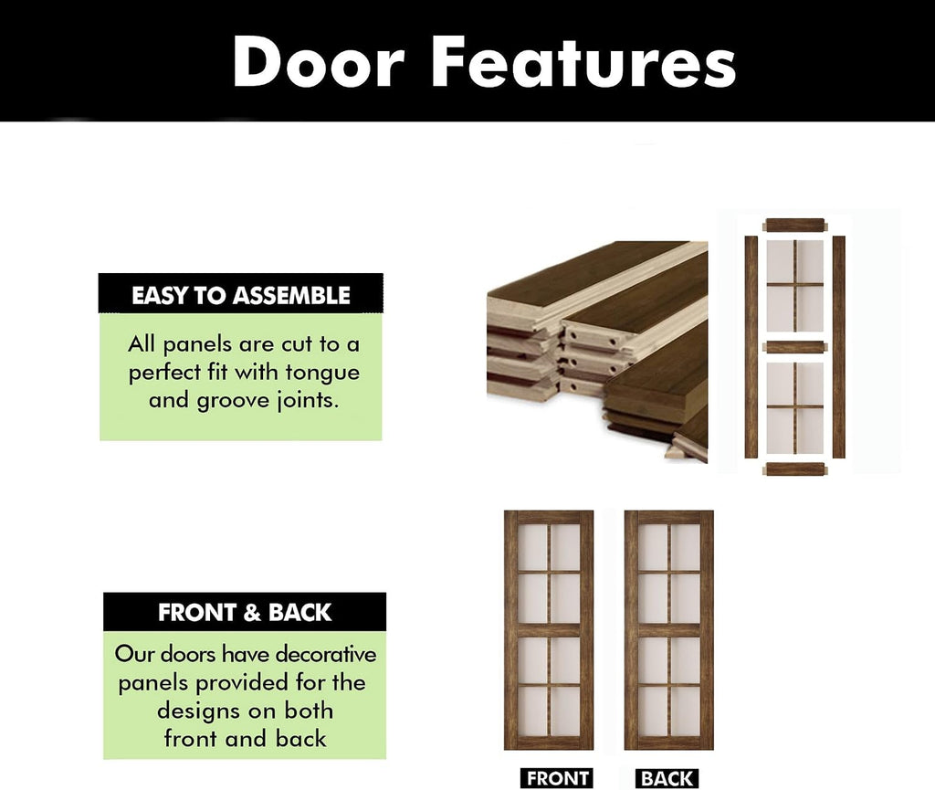 Dark Walnut 26x80 Frosted Glass Barn Door