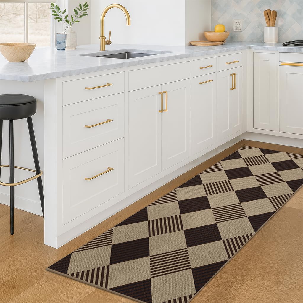 2x6 Geometric Jute Runner Rug