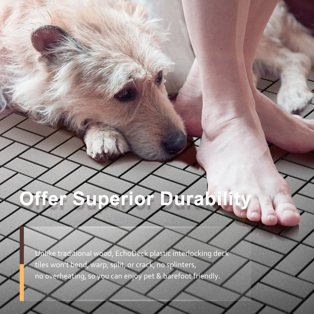 44‑Pack Dark Grey Interlocking Deck Tiles