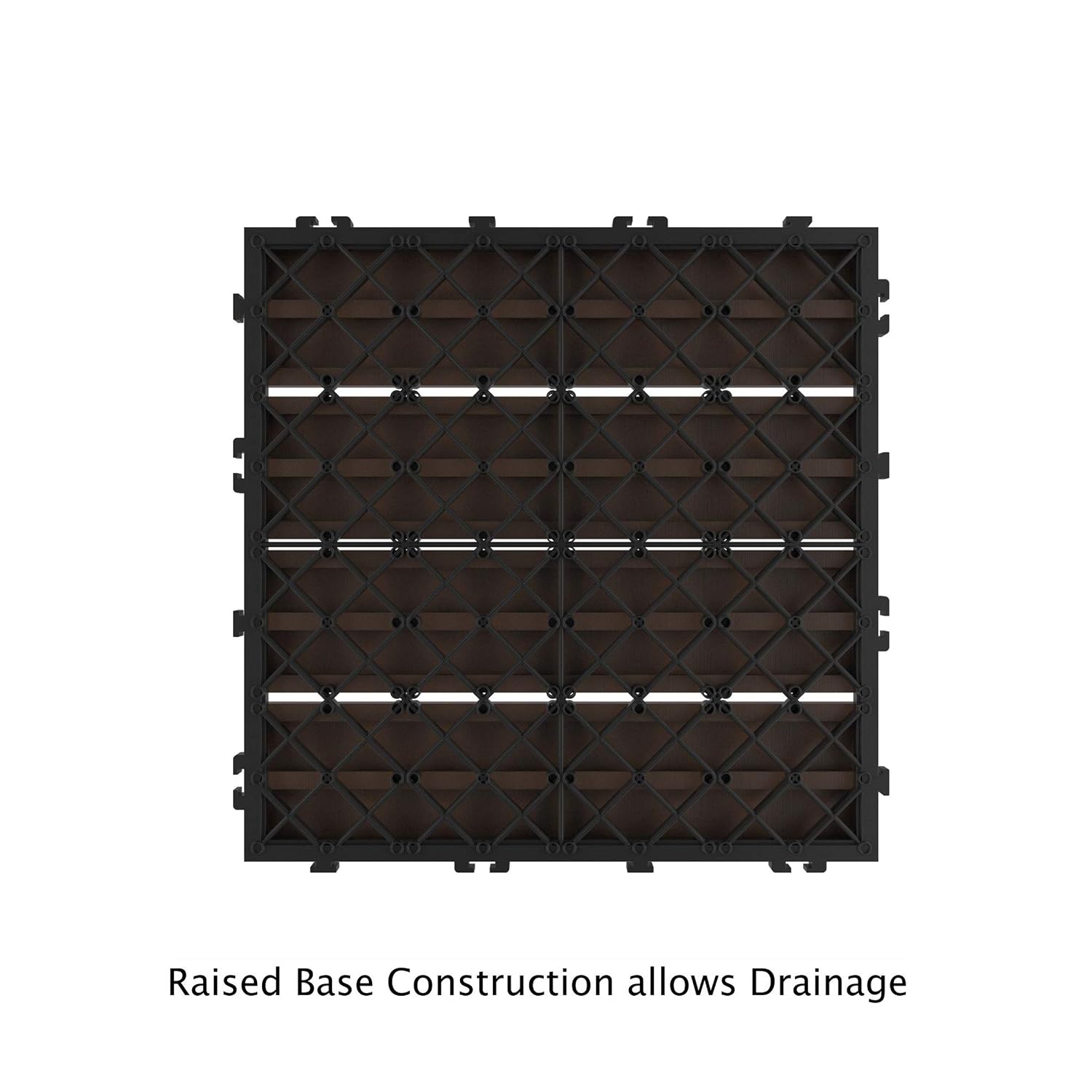 6‑Pack Brown Interlocking Deck Tiles