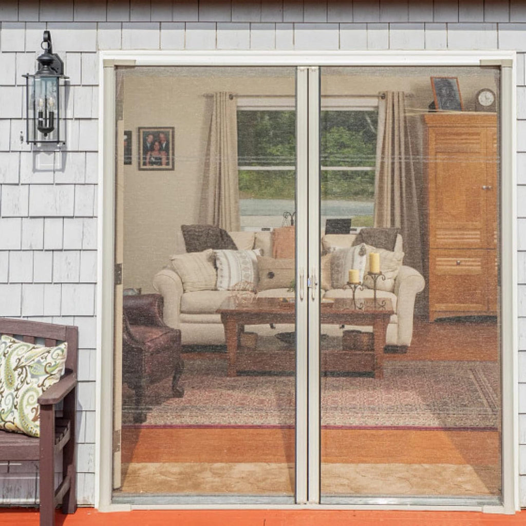 Black Double Retractable Screen Door