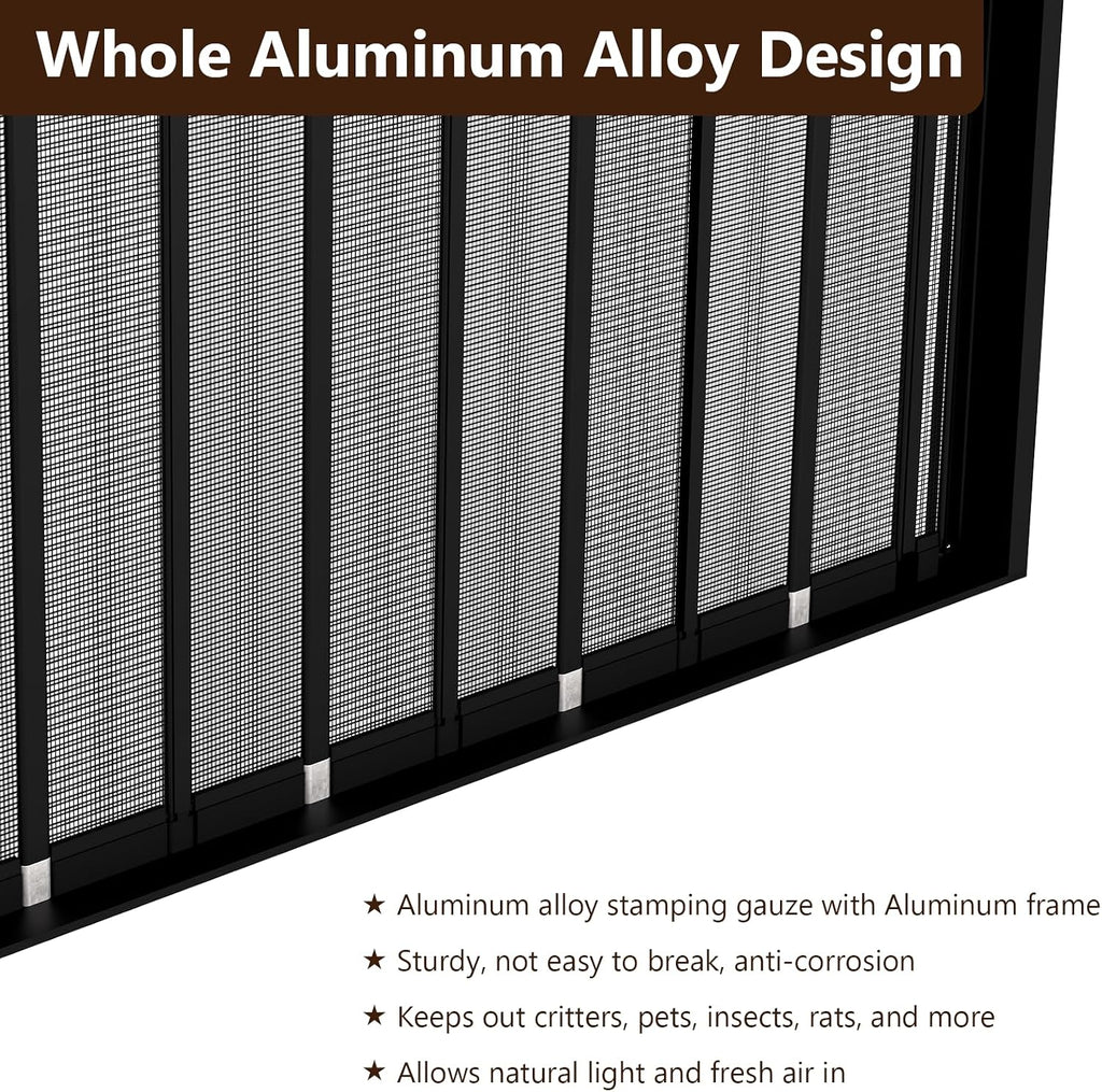 36x80 Black Retractable Screen Door