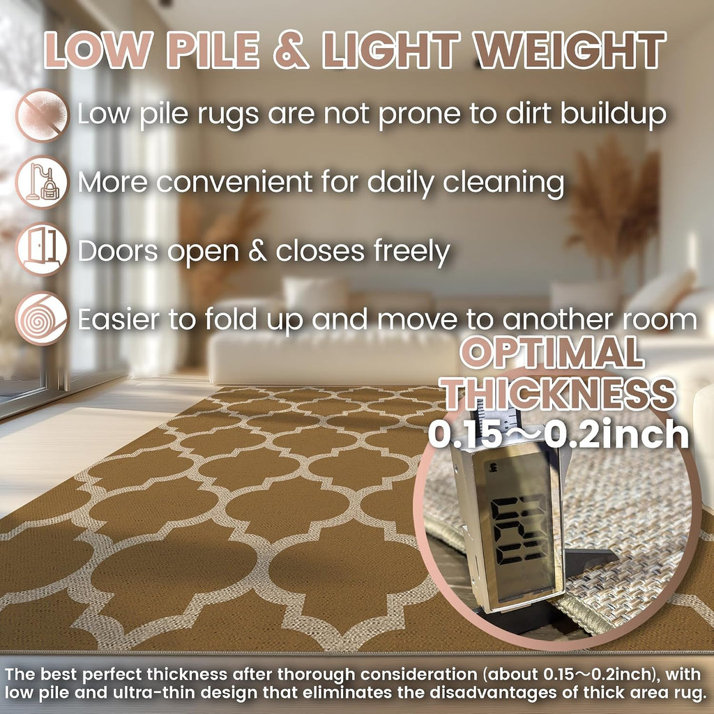 2x6 Khaki Trellis Jute Runner Rug