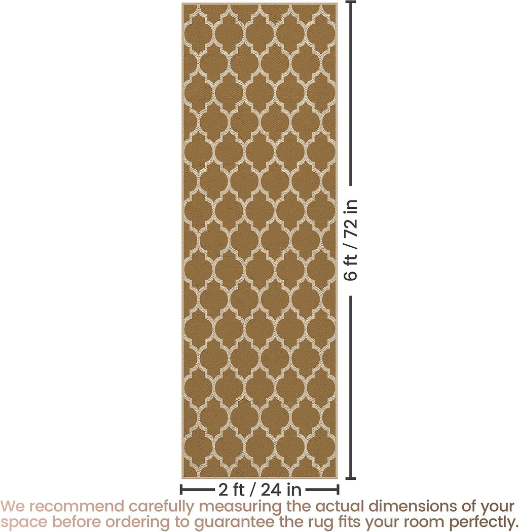 2x6 Khaki Trellis Jute Runner Rug