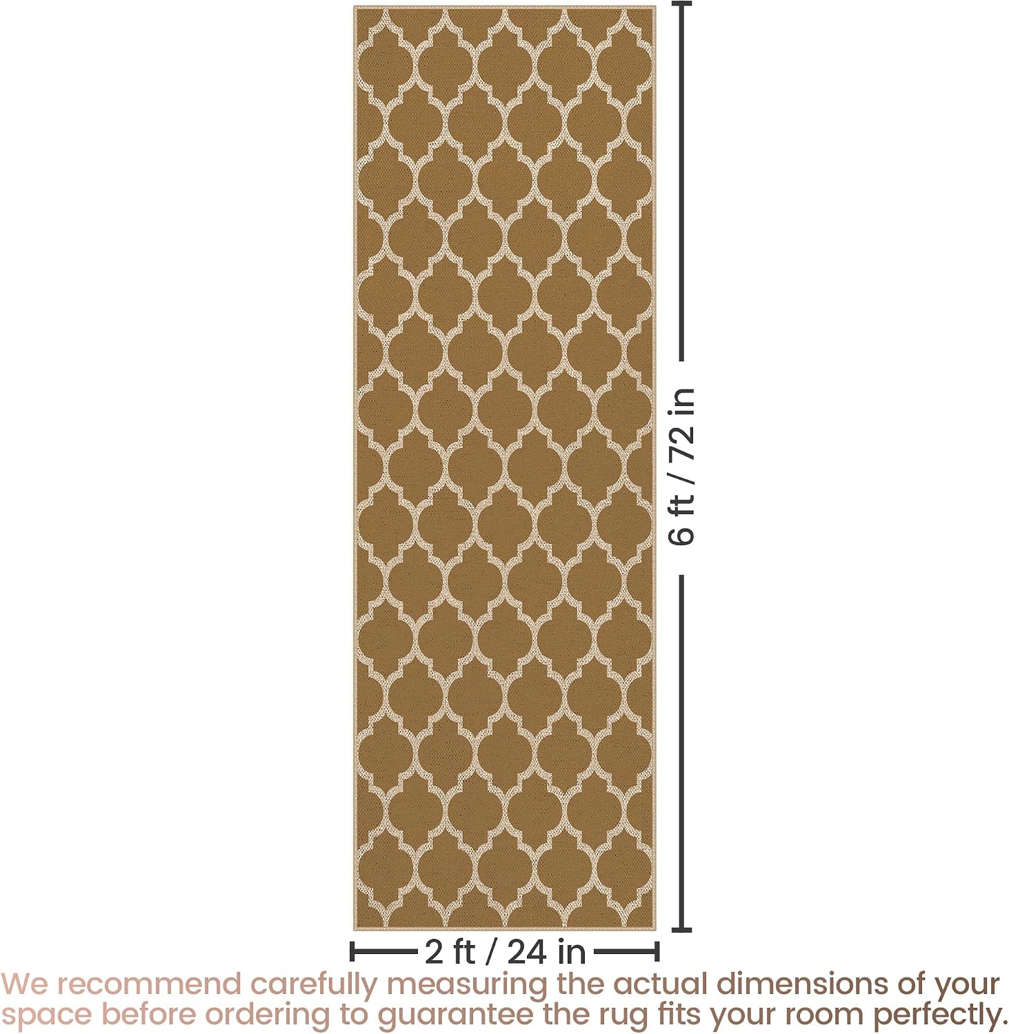 2x6 Khaki Trellis Jute Runner Rug