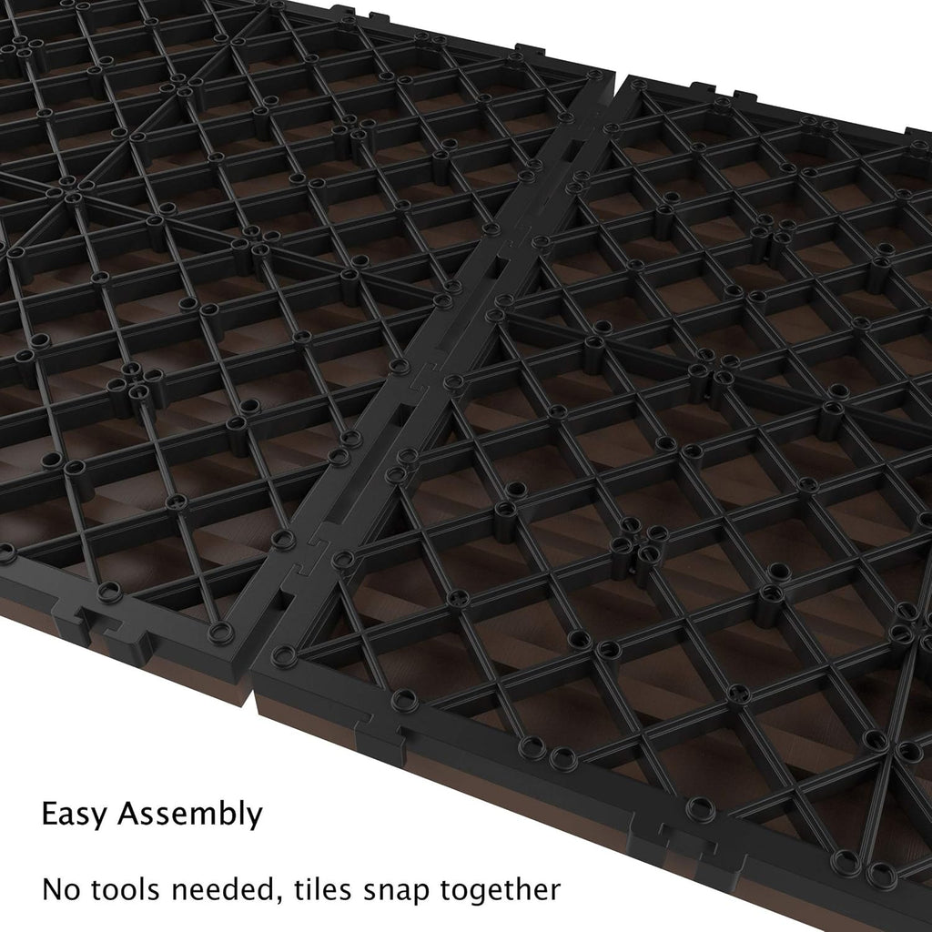 6‑Pack Brown Interlocking Deck Tiles