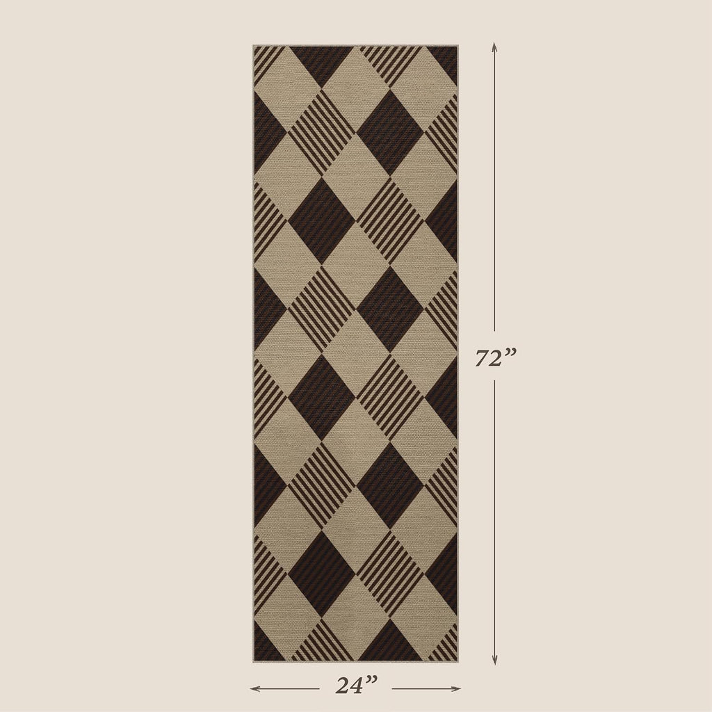 2x6 Geometric Jute Runner Rug