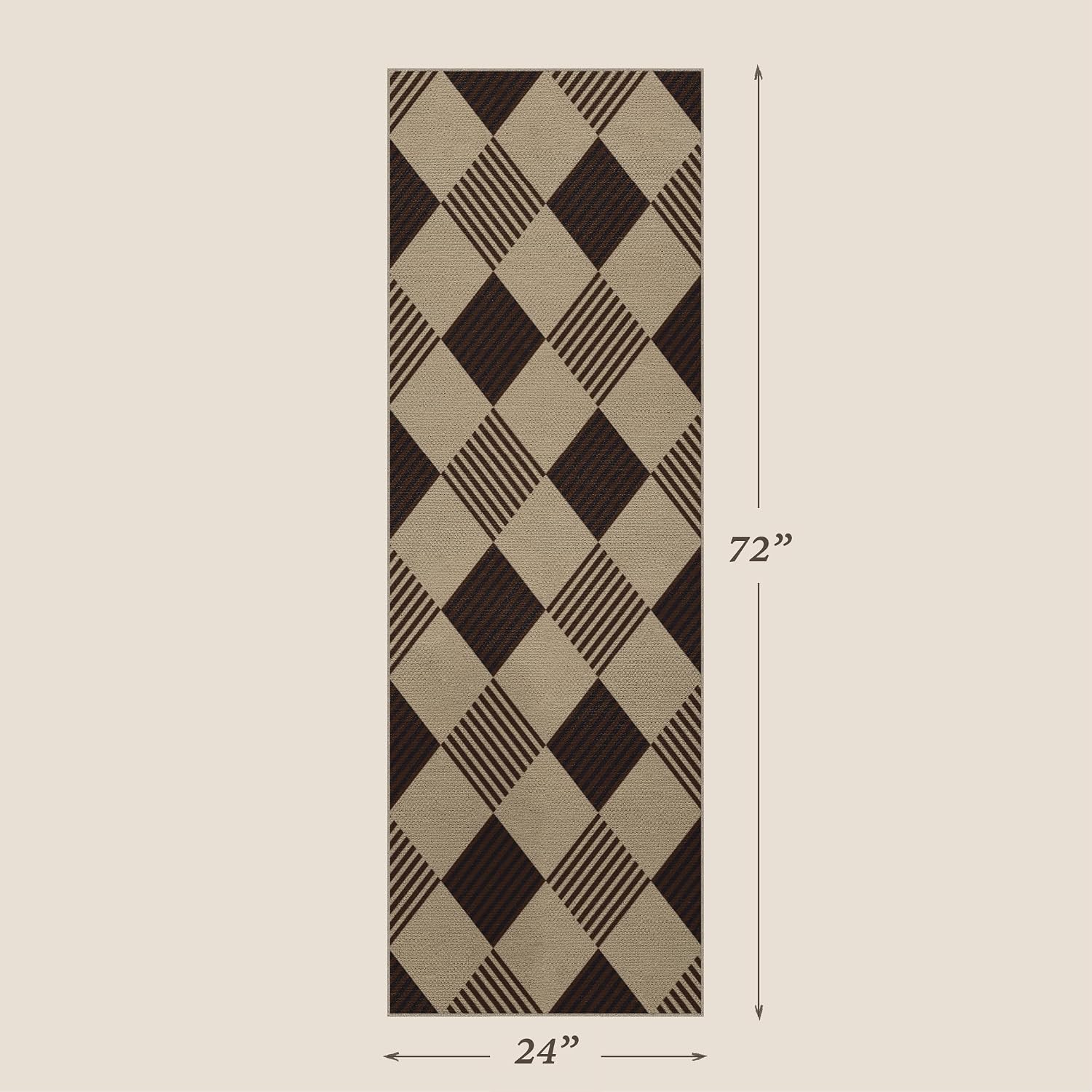 2x6 Geometric Jute Runner Rug