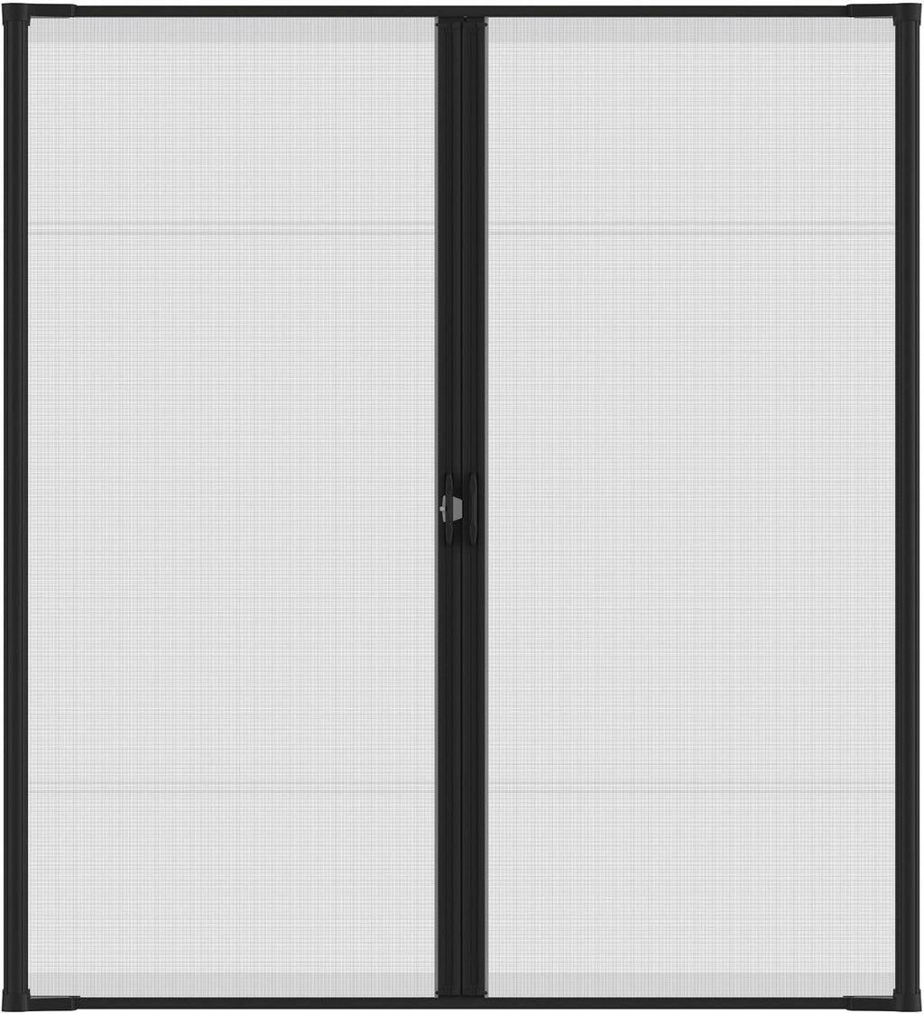 Black Double Retractable Screen Door