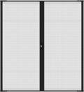 Black Double Retractable Screen Door