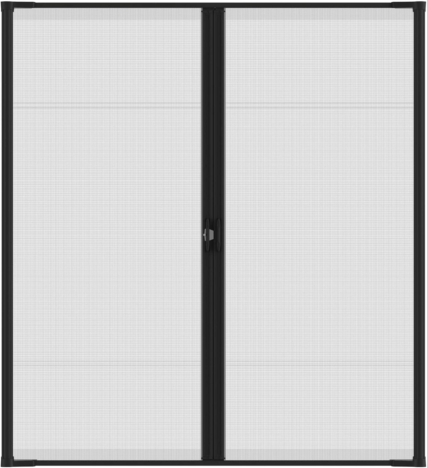 Black Double Retractable Screen Door