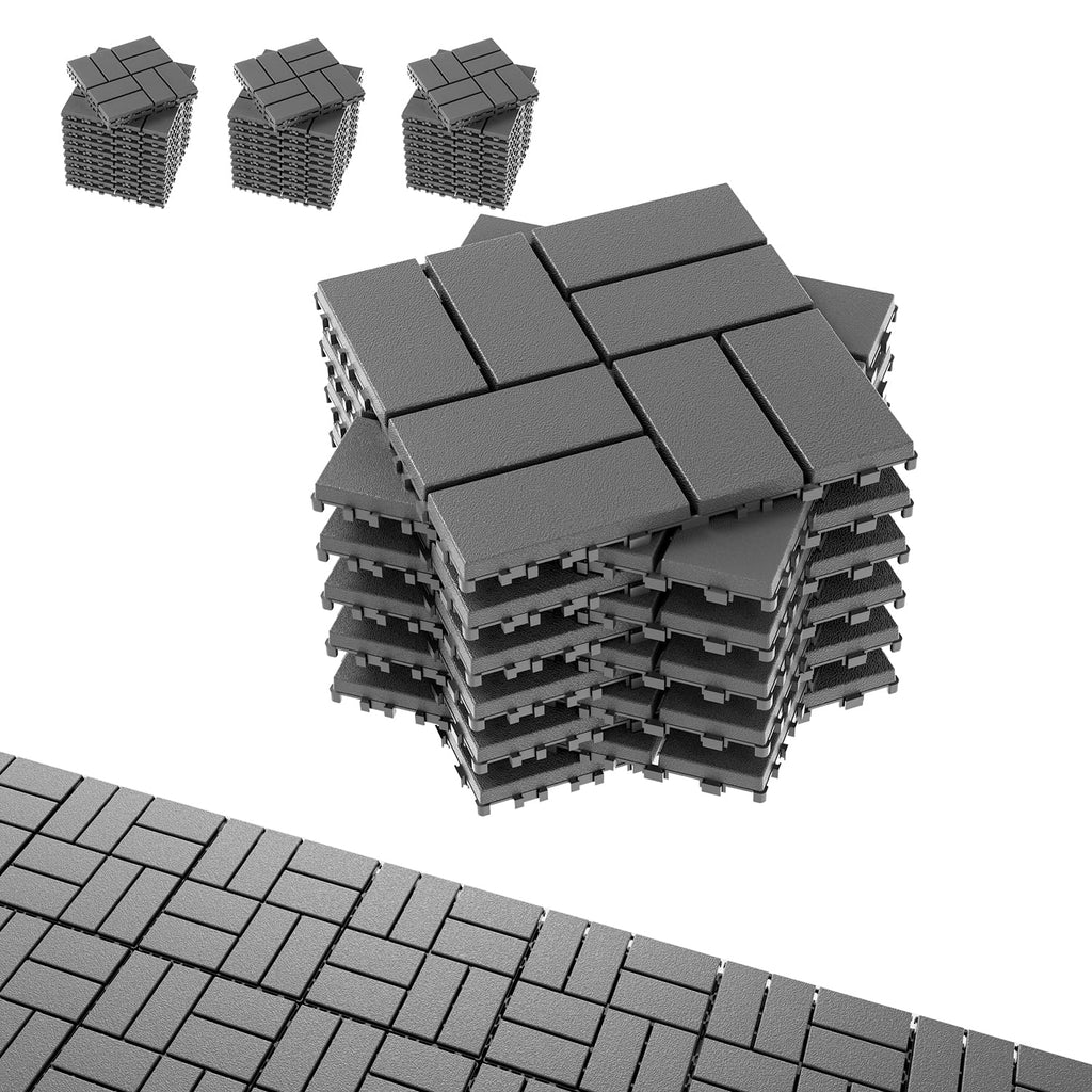 44‑Pack Dark Grey Interlocking Deck Tiles