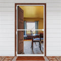 White Aluminium Hinged Screen Door Kit