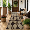 2x6 Geometric Jute Runner Rug